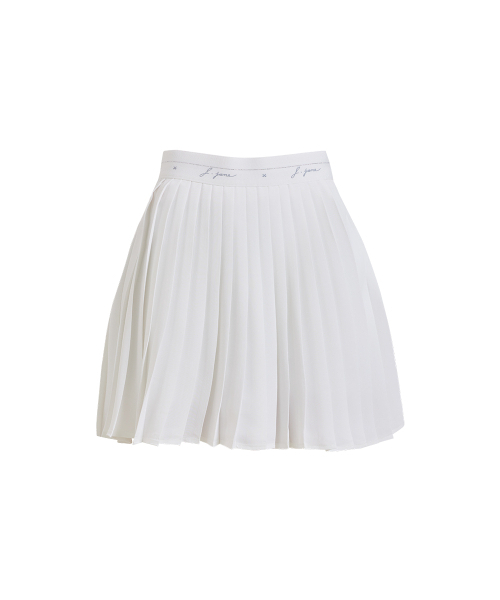 J.JANE(ジェイジェーン)の「アンバランスシフォンプリーツスカート (ホワイト)(スカート・レディース・ホワイト・M/S/XS)」の2枚目の写真