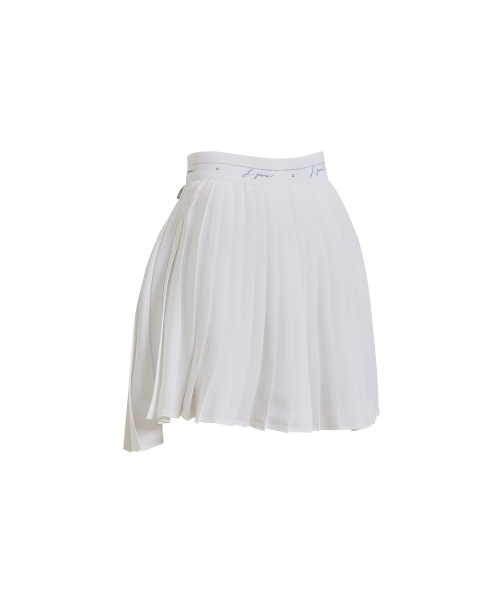 J.JANE(ジェイジェーン)の「アンバランスシフォンプリーツスカート (ホワイト)(スカート・レディース・ホワイト・M/S/XS)」の3枚目の写真