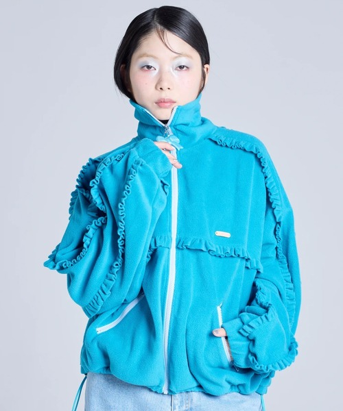 Little sunny bite（リトルサニーバイト）の「littlesunnybite/リトルサニーバイト/fleece jumper（ブルゾン・レディース・ベージュ/ブルー・S）」の2枚目の写真
