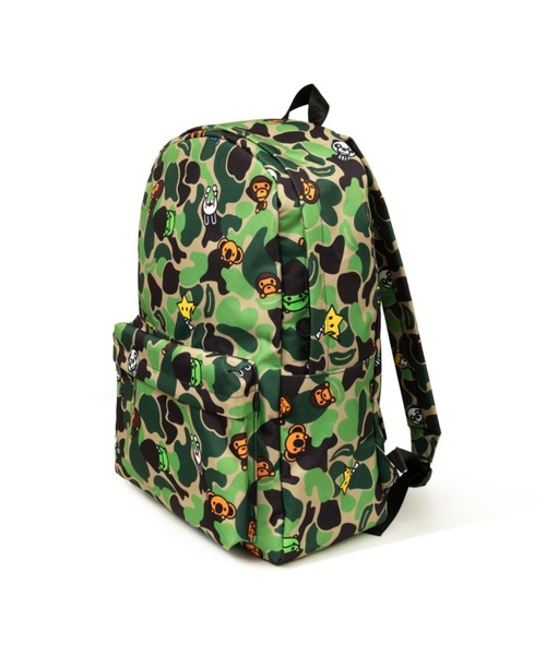 A BATHING APE（アベイシングエイプ）の「BABY MILO LARGE BACKPACK #1（バックパック/リュック・メンズ・アイボリー/ピンク/グリーン・FREE）」の2枚目の写真