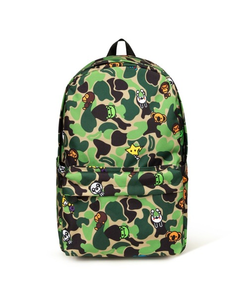 A BATHING APE（アベイシングエイプ）の「BABY MILO LARGE BACKPACK #1（バックパック/リュック・メンズ・アイボリー/ピンク/グリーン・FREE）」の5枚目の写真