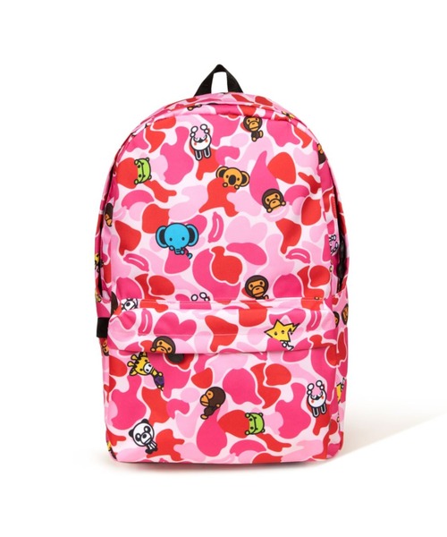 A BATHING APE（アベイシングエイプ）の「BABY MILO LARGE BACKPACK #1（バックパック/リュック・メンズ・アイボリー/ピンク/グリーン・FREE）」の6枚目の写真