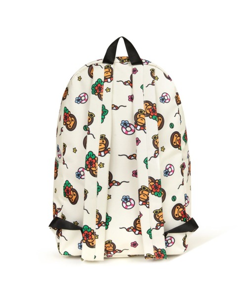 A BATHING APE（アベイシングエイプ）の「BABY MILO LARGE BACKPACK #1（バックパック/リュック・メンズ・アイボリー/ピンク/グリーン・FREE）」の7枚目の写真