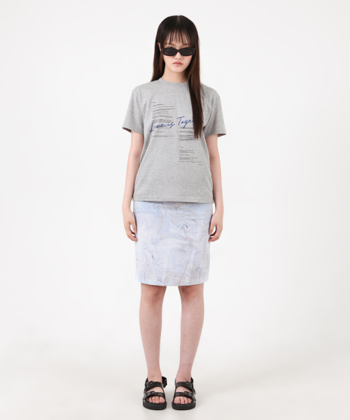 KATHARSIS(カタルシス)の「ラブイズトゥゲザー レタリングTシャツ グレー ONE SIZE(Tシャツ/カットソー・レディース・その他・ONE SIZE)」の2枚目の写真