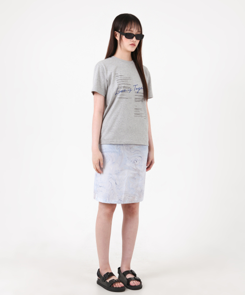 KATHARSIS(カタルシス)の「ラブイズトゥゲザー レタリングTシャツ グレー ONE SIZE(Tシャツ/カットソー・レディース・その他・ONE SIZE)」の3枚目の写真