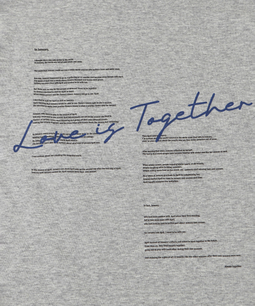 KATHARSIS(カタルシス)の「ラブイズトゥゲザー レタリングTシャツ グレー ONE SIZE(Tシャツ/カットソー・レディース・その他・ONE SIZE)」の6枚目の写真