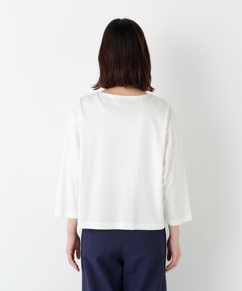 human woman(ヒューマンウーマン)の「◆【定番】ハイゲージ長袖カットソー(Tシャツ/カットソー・レディース・ホワイト・MEDIUM)」の12枚目の写真