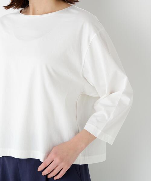 human woman(ヒューマンウーマン)の「◆【定番】ハイゲージ長袖カットソー(Tシャツ/カットソー・レディース・ホワイト・MEDIUM)」の15枚目の写真