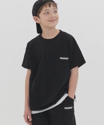 PIANER KIDS（ピアネールキッズ）の「ロゴ刺繍オーバーサイズ半袖（ブラック）（Tシャツ/カットソー）」