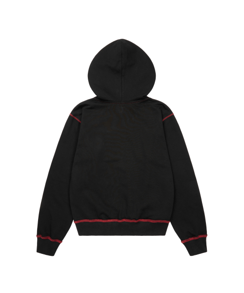 AAKAM(アーカム)の「Oblique Zippered Cotton Zip-Up (Black)(パーカー・レディース・その他・1/2)」の8枚目の写真