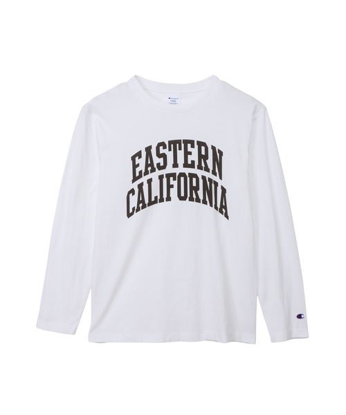 Champion(チャンピオン)の「【Champion/チャンピオン】メンズ ベーシック ロングスリーブTシャツ(Tシャツ/カットソー・メンズ・グリーン系その他3/ダークブルー/ホワイト×ネイビー/ブラック系その他/ホワイト×ブラック/グレー・MEDIUM/SMALL/X-LARGE/LARGE)」の2枚目の写真