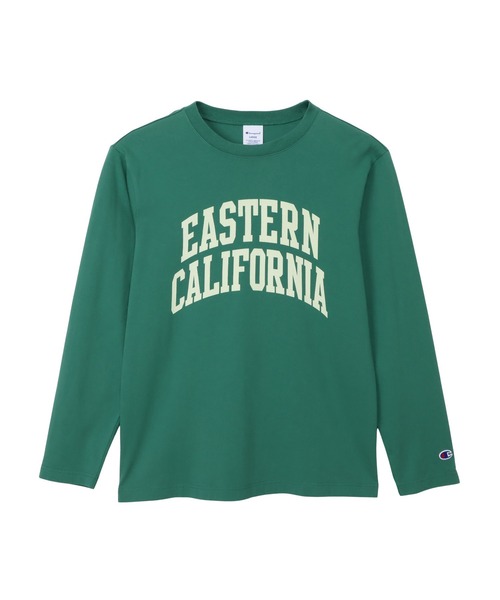 Champion(チャンピオン)の「【Champion/チャンピオン】メンズ ベーシック ロングスリーブTシャツ(Tシャツ/カットソー・メンズ・グリーン系その他3/ダークブルー/ホワイト×ネイビー/ブラック系その他/ホワイト×ブラック/グレー・MEDIUM/SMALL/X-LARGE/LARGE)」の6枚目の写真