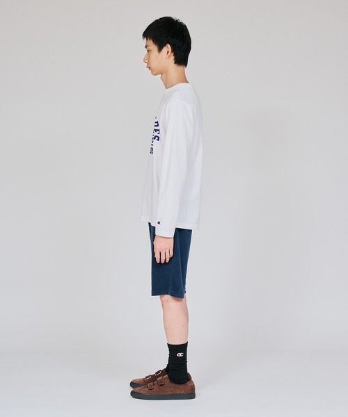 Champion(チャンピオン)の「【Champion/チャンピオン】メンズ ベーシック ロングスリーブTシャツ(Tシャツ/カットソー・メンズ・グリーン系その他3/ダークブルー/ホワイト×ネイビー/ブラック系その他/ホワイト×ブラック/グレー・MEDIUM/SMALL/X-LARGE/LARGE)」の9枚目の写真