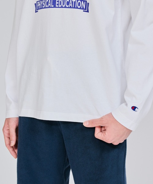 Champion(チャンピオン)の「【Champion/チャンピオン】メンズ ベーシック ロングスリーブTシャツ(Tシャツ/カットソー・メンズ・グリーン系その他3/ダークブルー/ホワイト×ネイビー/ブラック系その他/ホワイト×ブラック/グレー・MEDIUM/SMALL/X-LARGE/LARGE)」の12枚目の写真