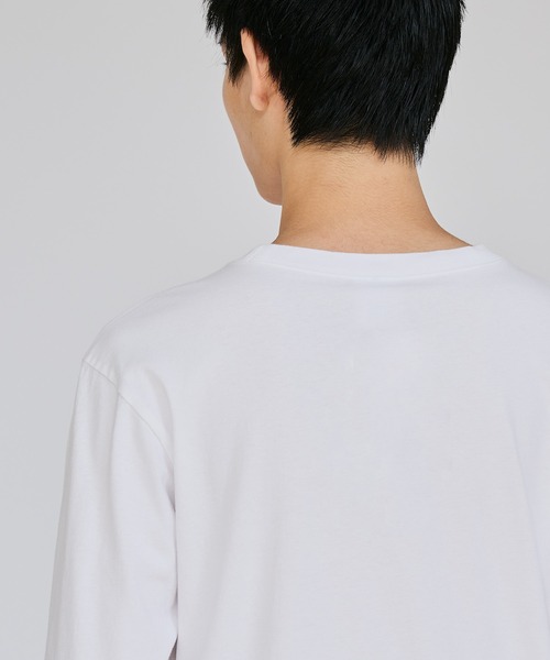 Champion(チャンピオン)の「【Champion/チャンピオン】メンズ ベーシック ロングスリーブTシャツ(Tシャツ/カットソー・メンズ・グリーン系その他3/ダークブルー/ホワイト×ネイビー/ブラック系その他/ホワイト×ブラック/グレー・MEDIUM/SMALL/X-LARGE/LARGE)」の13枚目の写真
