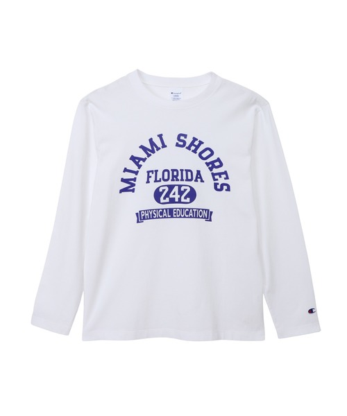 Champion(チャンピオン)の「【Champion/チャンピオン】メンズ ベーシック ロングスリーブTシャツ(Tシャツ/カットソー・メンズ・グリーン系その他3/ダークブルー/ホワイト×ネイビー/ブラック系その他/ホワイト×ブラック/グレー・MEDIUM/SMALL/X-LARGE/LARGE)」の14枚目の写真