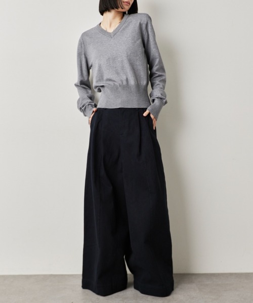 HANNE（アン）の「タックワイドパンツ（その他パンツ・レディース・グレー/ネイビー/ベージュ・S/M）」の3枚目の写真