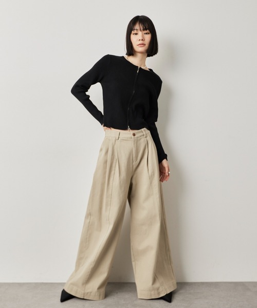 HANNE（アン）の「タックワイドパンツ（その他パンツ・レディース・グレー/ネイビー/ベージュ・S/M）」の12枚目の写真