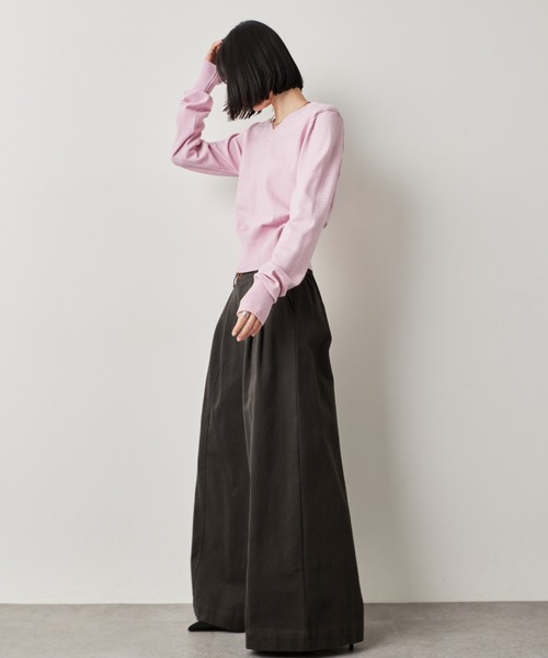 HANNE（アン）の「タックワイドパンツ（その他パンツ・レディース・グレー/ネイビー/ベージュ・S/M）」の6枚目の写真