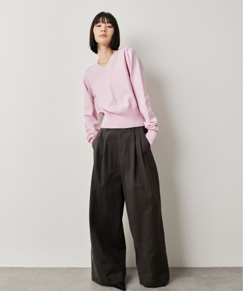 HANNE（アン）の「タックワイドパンツ（その他パンツ・レディース・グレー/ネイビー/ベージュ・S/M）」の4枚目の写真