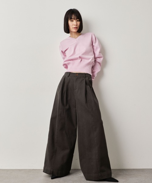 HANNE（アン）の「タックワイドパンツ（その他パンツ・レディース・グレー/ネイビー/ベージュ・S/M）」の5枚目の写真