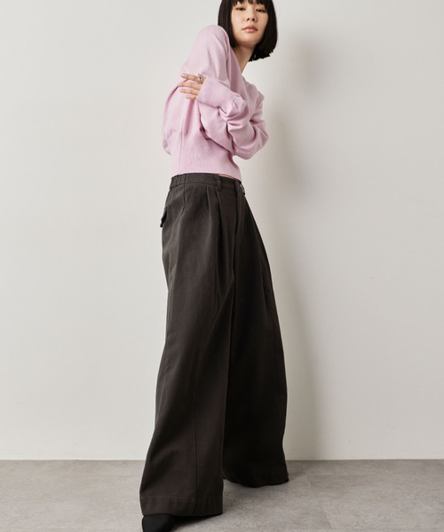 HANNE（アン）の「タックワイドパンツ（その他パンツ・レディース・グレー/ネイビー/ベージュ・S/M）」の10枚目の写真