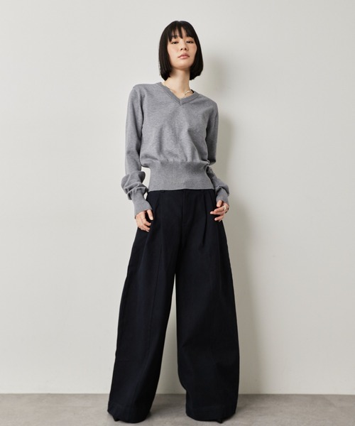 HANNE（アン）の「タックワイドパンツ（その他パンツ・レディース・グレー/ネイビー/ベージュ・S/M）」の22枚目の写真