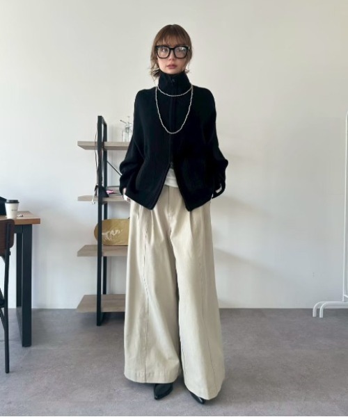 HANNE（アン）の「タックワイドパンツ（その他パンツ・レディース・グレー/ネイビー/ベージュ・S/M）」の20枚目の写真