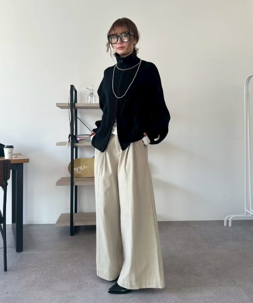 HANNE（アン）の「タックワイドパンツ（その他パンツ・レディース・グレー/ネイビー/ベージュ・S/M）」の21枚目の写真