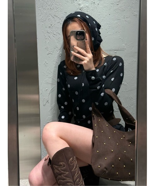 SLY(スライ)の「MICHIXSLY STUDS BAG ミチスライスタッズバッグ(ショルダーバッグ・レディース・ブラウン/ベージュ・FREE)」の22枚目の写真