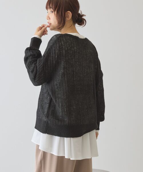 AMERICAN HOLIC（アメリカンホリック）の「モヘアタッチルーズ編みプルオーバー（ニット/セーター・レディース・レッド/グレー/ブラック・M/L）」の18枚目の写真