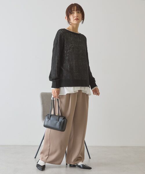 AMERICAN HOLIC（アメリカンホリック）の「モヘアタッチルーズ編みプルオーバー（ニット/セーター・レディース・レッド/グレー/ブラック・M/L）」の19枚目の写真