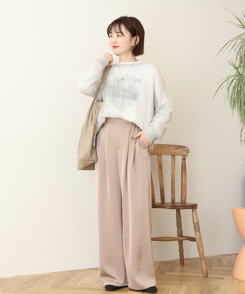 AMERICAN HOLIC（アメリカンホリック）の「モヘアタッチルーズ編みプルオーバー（ニット/セーター・レディース・レッド/グレー/ブラック・M/L）」の9枚目の写真