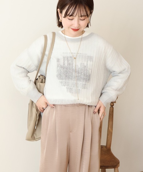 AMERICAN HOLIC（アメリカンホリック）の「モヘアタッチルーズ編みプルオーバー（ニット/セーター・レディース・レッド/グレー/ブラック・M/L）」の11枚目の写真