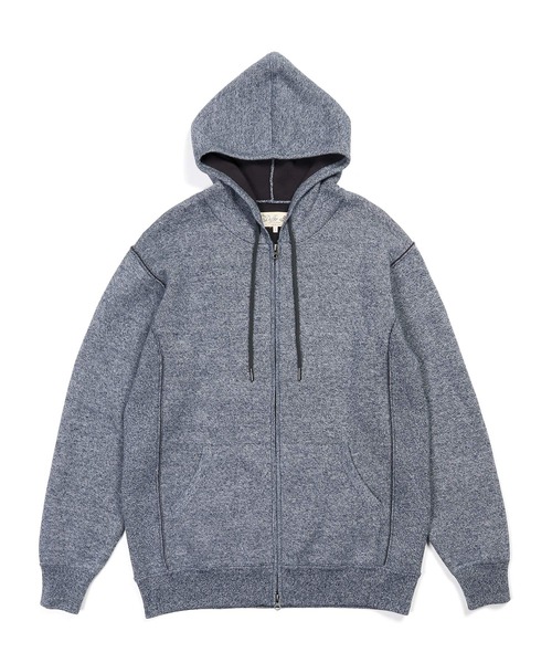 The DUFFER of ST.GEORGE(ザダファーオブセントジョージ)の「DOUBLE FACE KNIT ZIP HOODIE:ダブルフェイス ニット ジップパーカー(パーカー・メンズ・ベージュ/ネイビー・X-LARGE/MEDIUM/LARGE)」の10枚目の写真