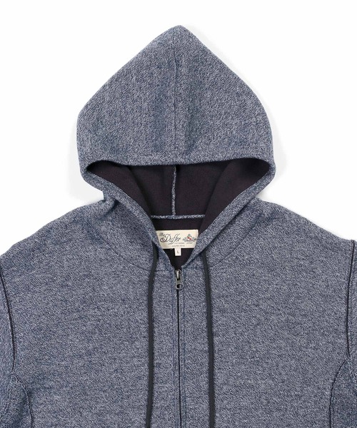 The DUFFER of ST.GEORGE(ザダファーオブセントジョージ)の「DOUBLE FACE KNIT ZIP HOODIE:ダブルフェイス ニット ジップパーカー(パーカー・メンズ・ベージュ/ネイビー・X-LARGE/MEDIUM/LARGE)」の12枚目の写真