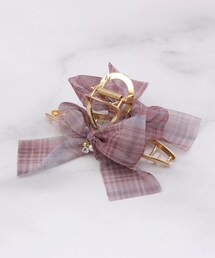 ITS'DEMO（イッツデモ）の「チェックリボンバンス（その他ヘアアクセサリー）」