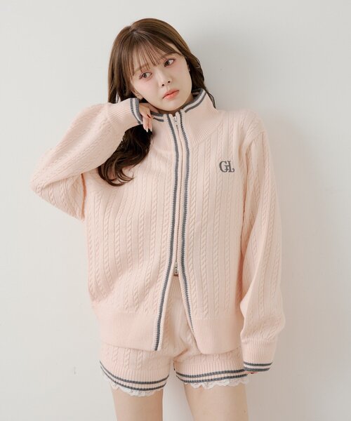 Chico（チコ）の「【セットアップ対応】ダブルジップルーズニット（ニット/セーター・レディース・グレー/ピンク/アイボリー・FREE）」の17枚目の写真