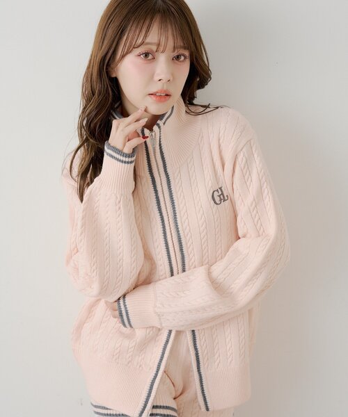 Chico（チコ）の「【セットアップ対応】ダブルジップルーズニット（ニット/セーター・レディース・グレー/ピンク/アイボリー・FREE）」の16枚目の写真