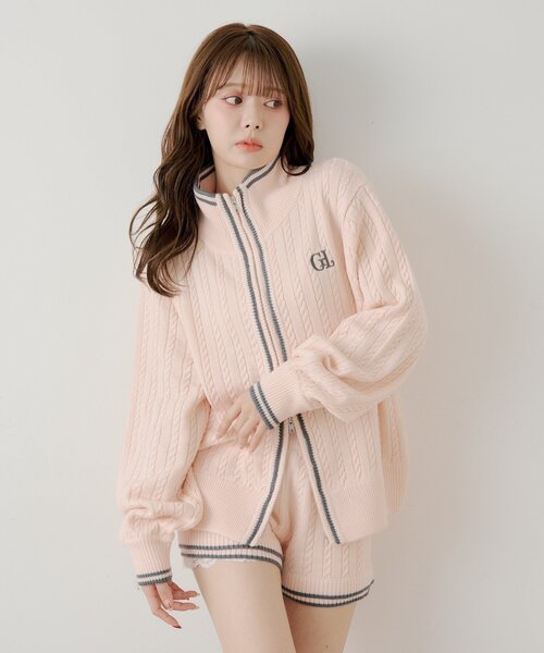 Chico（チコ）の「【セットアップ対応】ダブルジップルーズニット（ニット/セーター・レディース・グレー/ピンク/アイボリー・FREE）」の15枚目の写真