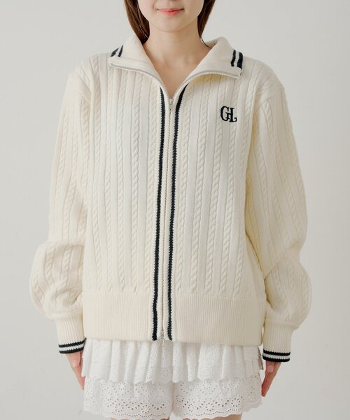 Chico（チコ）の「【セットアップ対応】ダブルジップルーズニット（ニット/セーター・レディース・グレー/ピンク/アイボリー・FREE）」の14枚目の写真