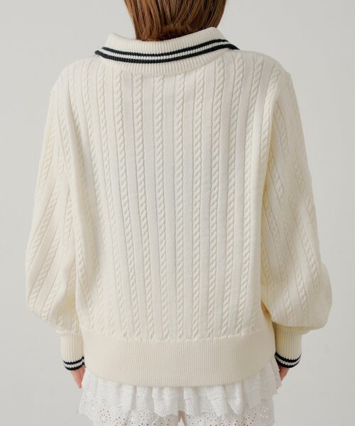 Chico（チコ）の「【セットアップ対応】ダブルジップルーズニット（ニット/セーター・レディース・グレー/ピンク/アイボリー・FREE）」の12枚目の写真