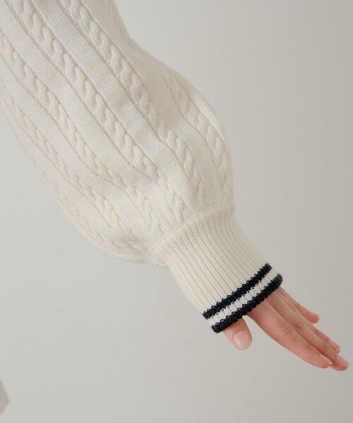 Chico（チコ）の「【セットアップ対応】ダブルジップルーズニット（ニット/セーター・レディース・グレー/ピンク/アイボリー・FREE）」の9枚目の写真