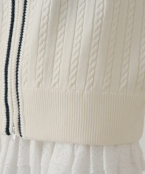 Chico（チコ）の「【セットアップ対応】ダブルジップルーズニット（ニット/セーター・レディース・グレー/ピンク/アイボリー・FREE）」の8枚目の写真