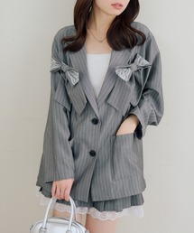 Another Branch olive des olive（アナザーブランチオリーブデオリーブ）の「【セットアップ】レースリボンテラージャケット（テーラードジャケット）」