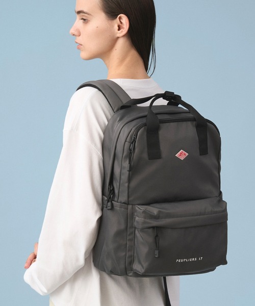 DANTON（ダントン）の「Polyester Twill Backpack〈PEUPLIERS 17〉（バックパック/リュック・レディース・グレー/ベージュ系その他/ブラック・-）」の2枚目の写真