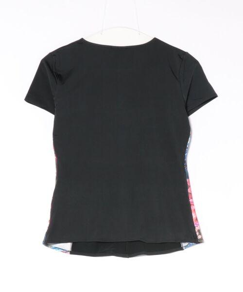 Desigual（デシグアル）の「Desigual × Christian Lacroix｜ラクロワコラボ花柄コルセットTシャツ（Tシャツ/カットソー・レディース・ブラック・XL/L/M/S/XS）」の4枚目の写真