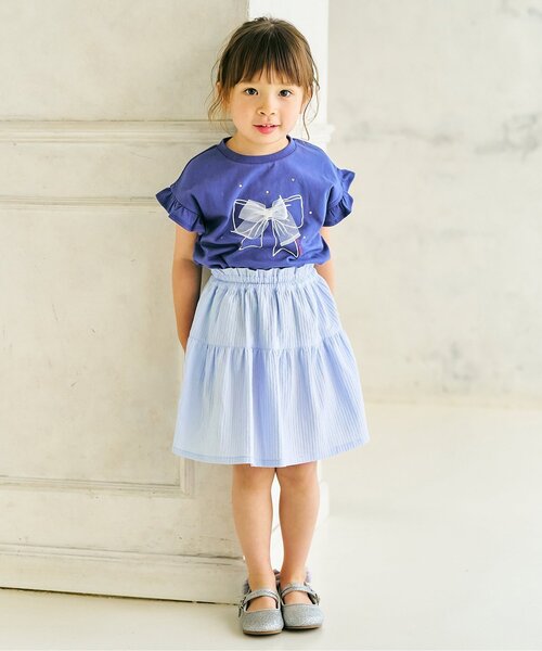 Seraph（セラフ）の「どんな服にも合わせやすい！デイリースカート_ジュニア対応（スカート・キッズ・サックスブルー/その他3/イエロー・100/90/80/140/130/120/110）」の10枚目の写真