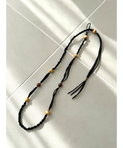 Ungrid（アングリッド）の「ウッドコンビネックレス（ネックレス・レディース・ブラック/ブラウン・FREE）」の2枚目の写真