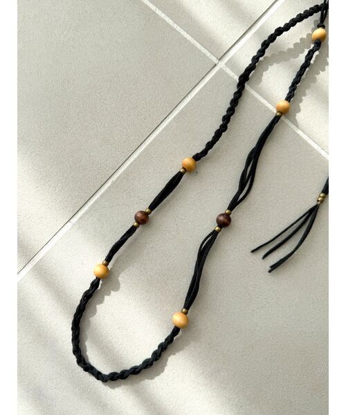Ungrid（アングリッド）の「ウッドコンビネックレス（ネックレス・レディース・ブラック/ブラウン・FREE）」の5枚目の写真